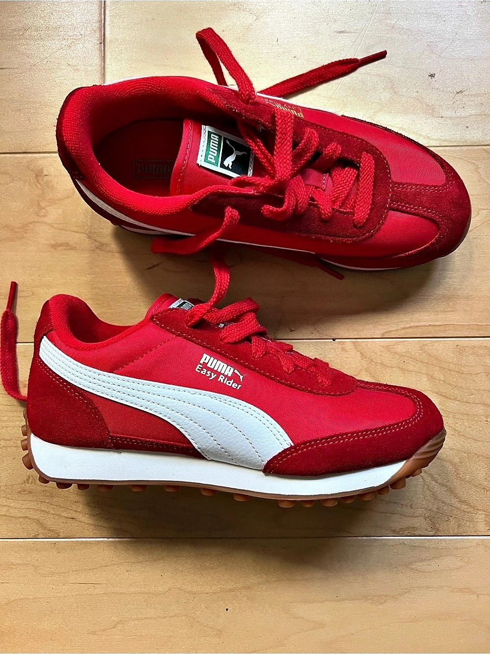 Puma Easy Rider Vintage PS Kids' Red & White Sneakers US 3.5